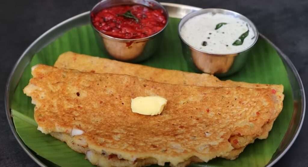 மொறு மொறு அடை தோசை பூண்டு சட்னி|Adai Dosa Recipe in Tamil | Poondu Chutney