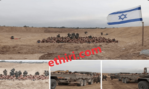 காசா மக்களை உயிருடன் புதைக்கும் இஸ்ரேல் இராணுவம் படம் உள்ளே