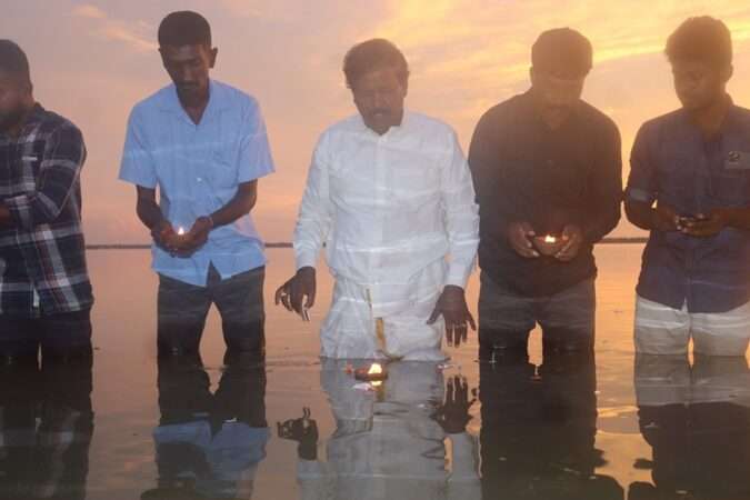நந்திக்கடலில் ரவிகரன் அஞ்சலி